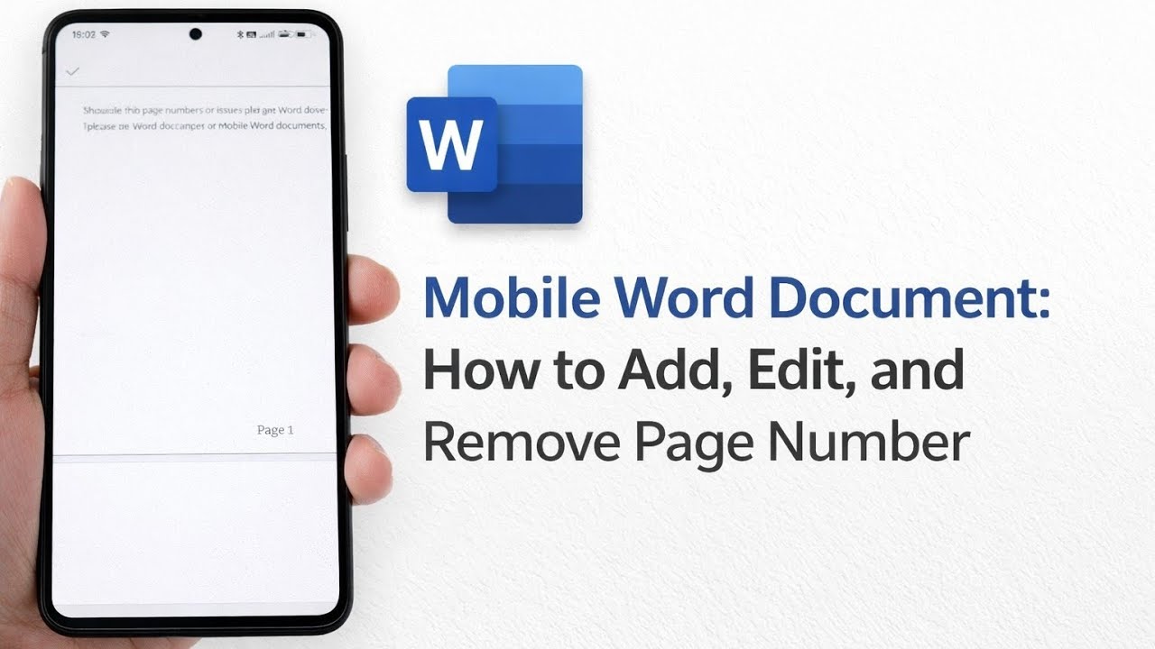 How to add, edit, and remove page number on mobile Word document