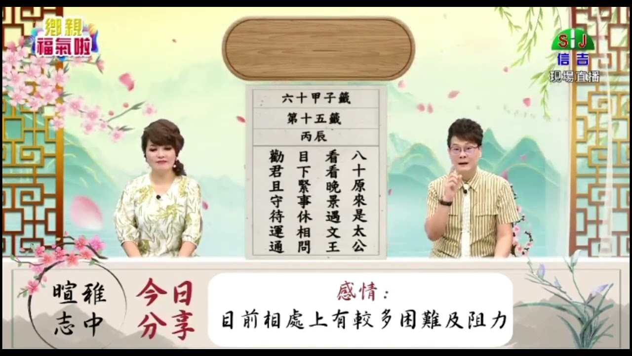 甲子籤   第十五籤   丙辰   下集   各個運勢分析