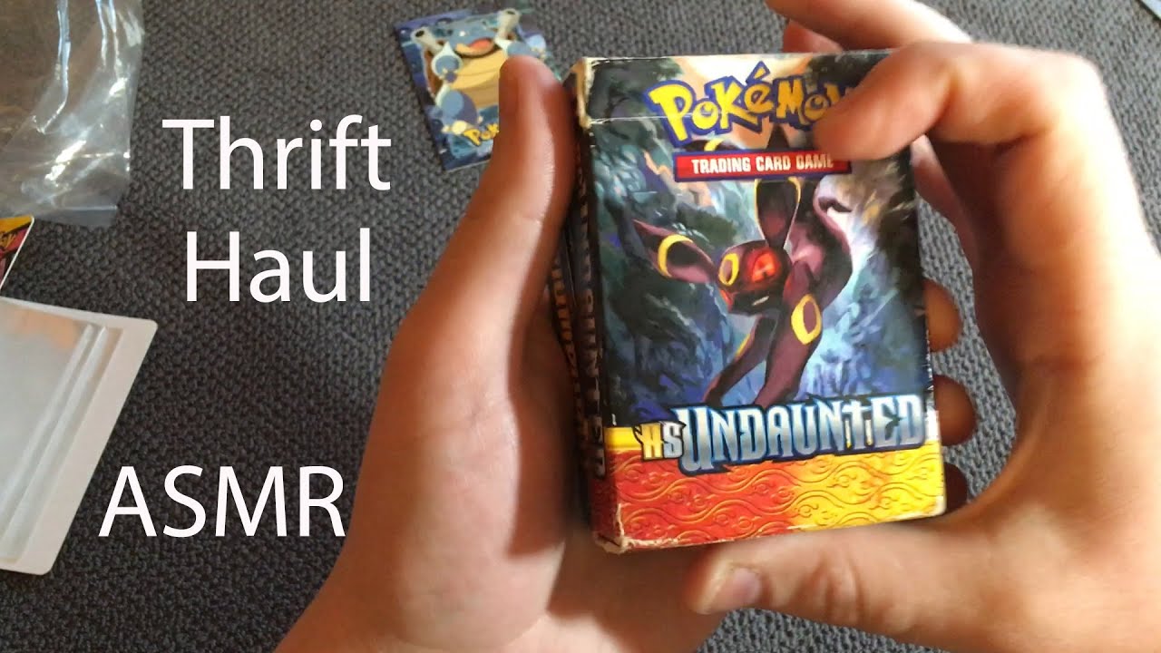 ASMR Thrift Haul /w Pokémon Card Find and More! (Whispering)