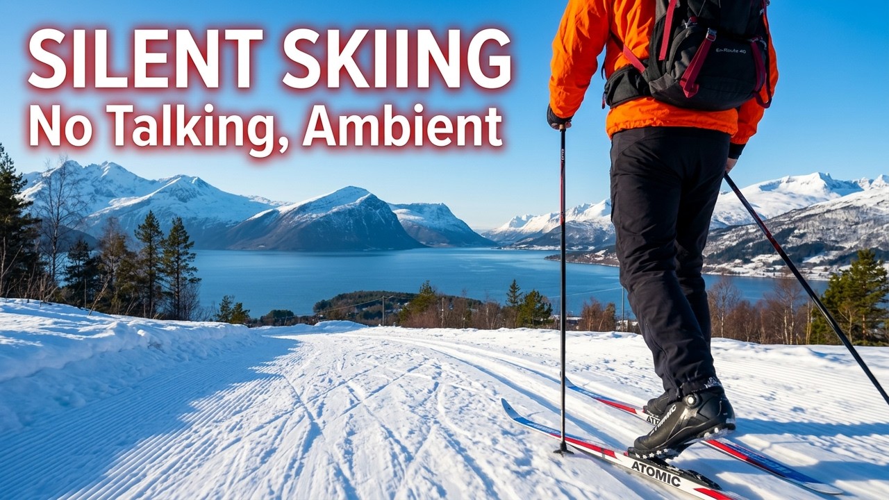 Serene Winter Skiing in Norway 4K No Talking
