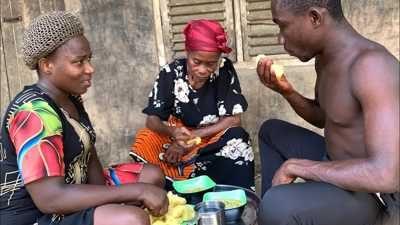 Egusi & Okra Soup Made With Love | Eating With My Wife and My Mother