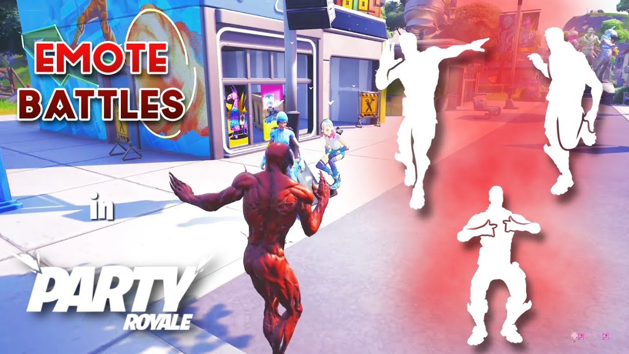 Emote Battles in Party Royale (Copying every Rare Emote)