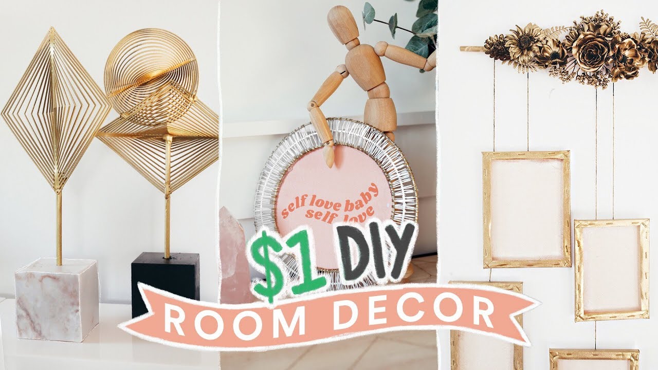DIY DOLLAR STORE ROOM DECOR - $1 Aesthetic + Super Easy // Lone Fox