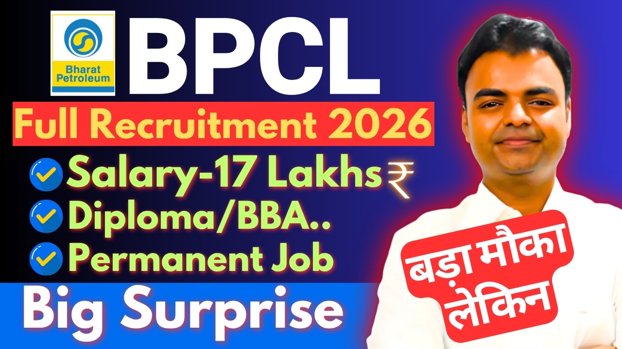 BPCL Recruitment 2026, BPCL New Vacancy 2026, New PSU Govt Jobs Vacancy 2026 #govtjobs #psujobs