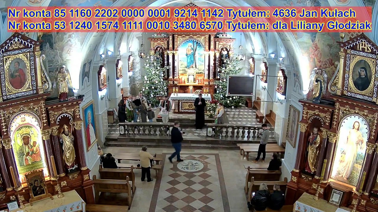 Transmisja mszy św. z kościoła w Szaflarach