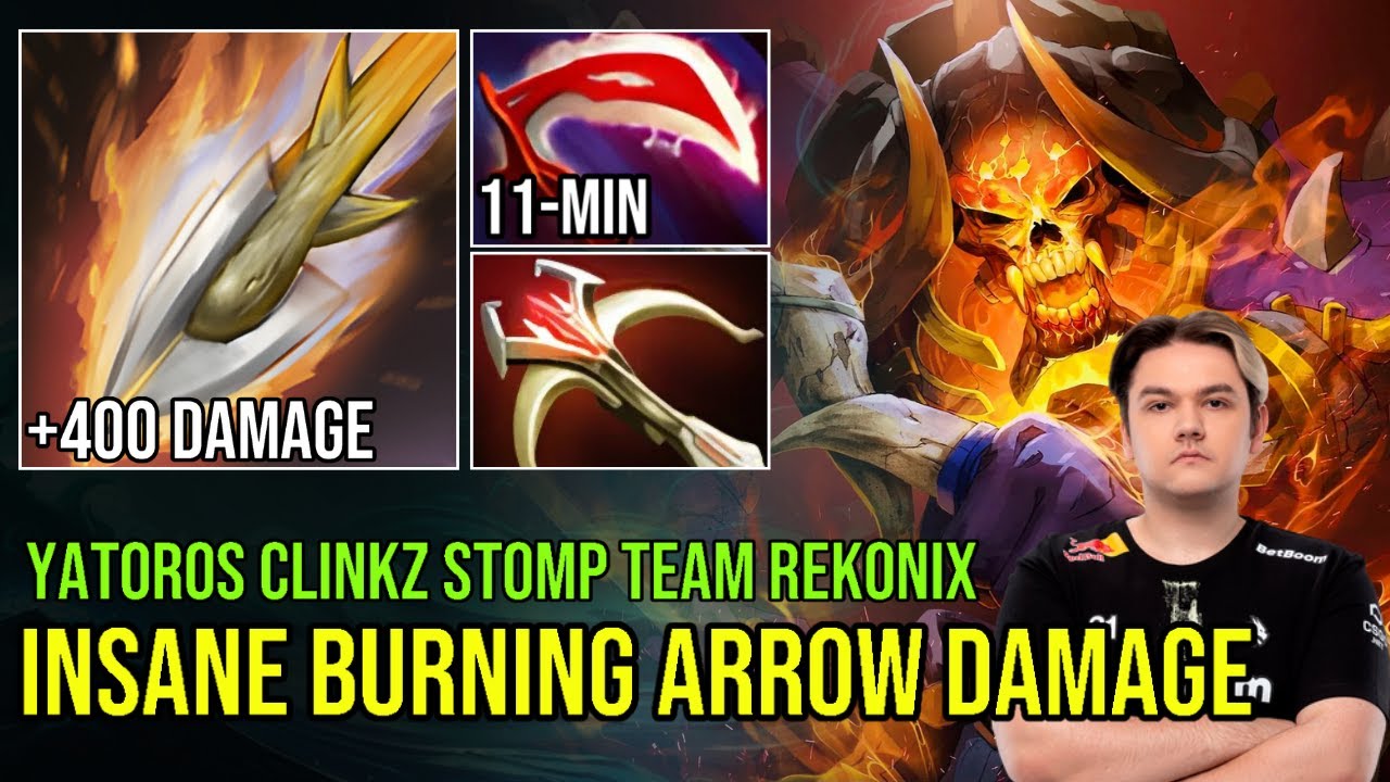 11-Min Desolator! Yatoro's Clinkz Isane Burning Arrow Damage Destroyed Team Rekonix! | Dota 2