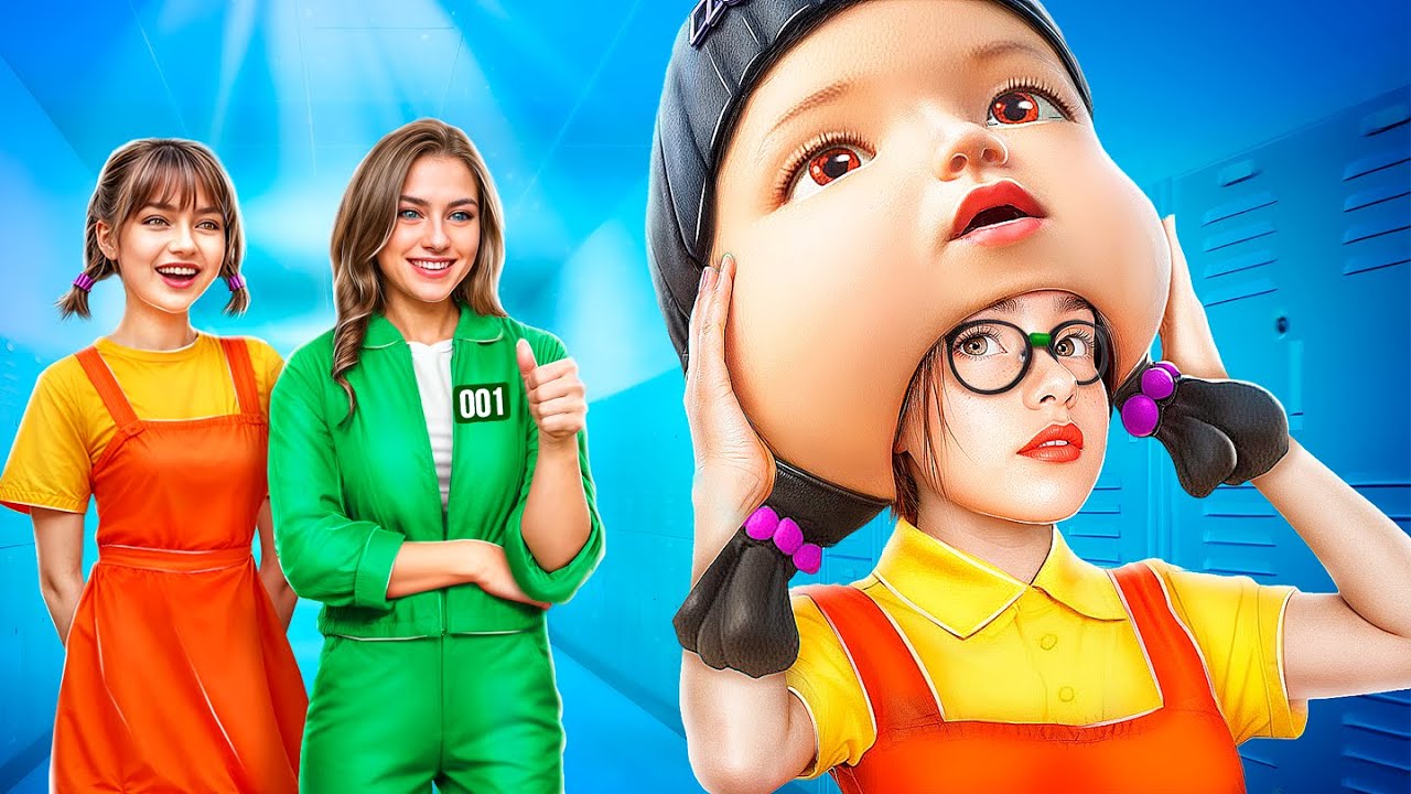 How to Become a Squid Game Doll! Squid Game Makeover!