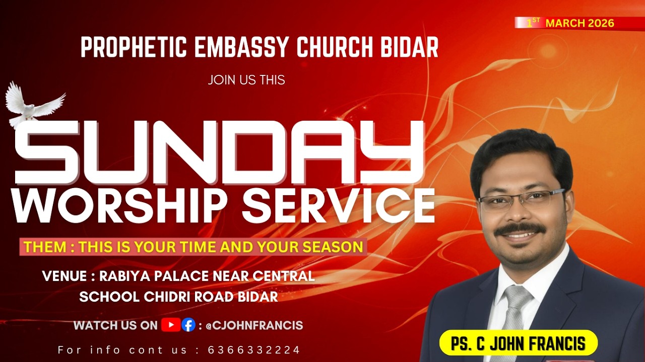 🔴LIVE - 01-03-2026 // SUNDAY WORSHIP SERVICE //