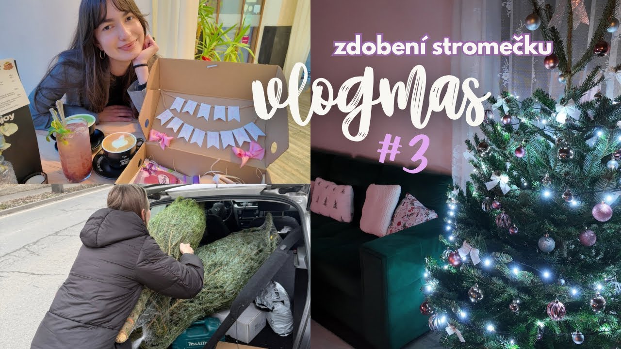 VLOGMAS #3 I na den u našich, zdobení stromečku, dokupuji poslední dárky… I Simi Nosková