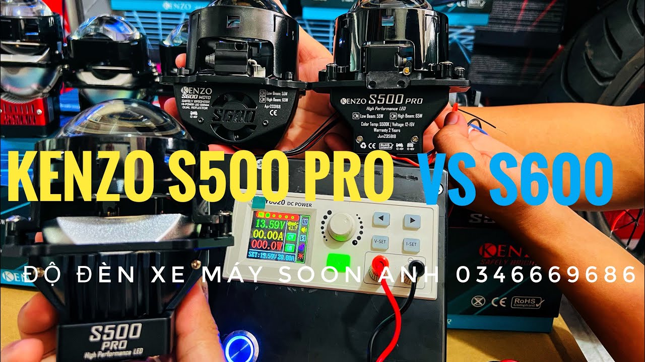 ĐÁNH GIÁ BI CẦU LED KENZO S500 PRO MỚI NHẤT THỬ ÁNH SÁNG THỰC TẾ CÙNG S600 - zalo 0346669686