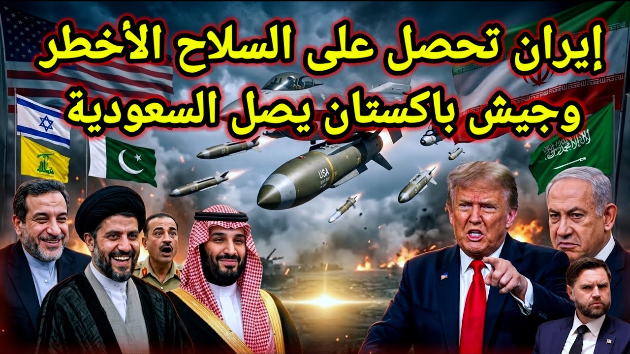 خطير 👈 سلاح خطير يقع فى يد إيران وباكستان ترسل قواتها للسعودية ومفاوضات إسلام أباد الأن
