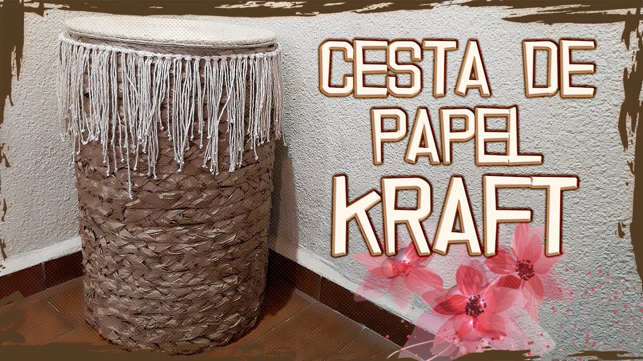 Cesta de Papel Kraft Multiusos Paso a Paso