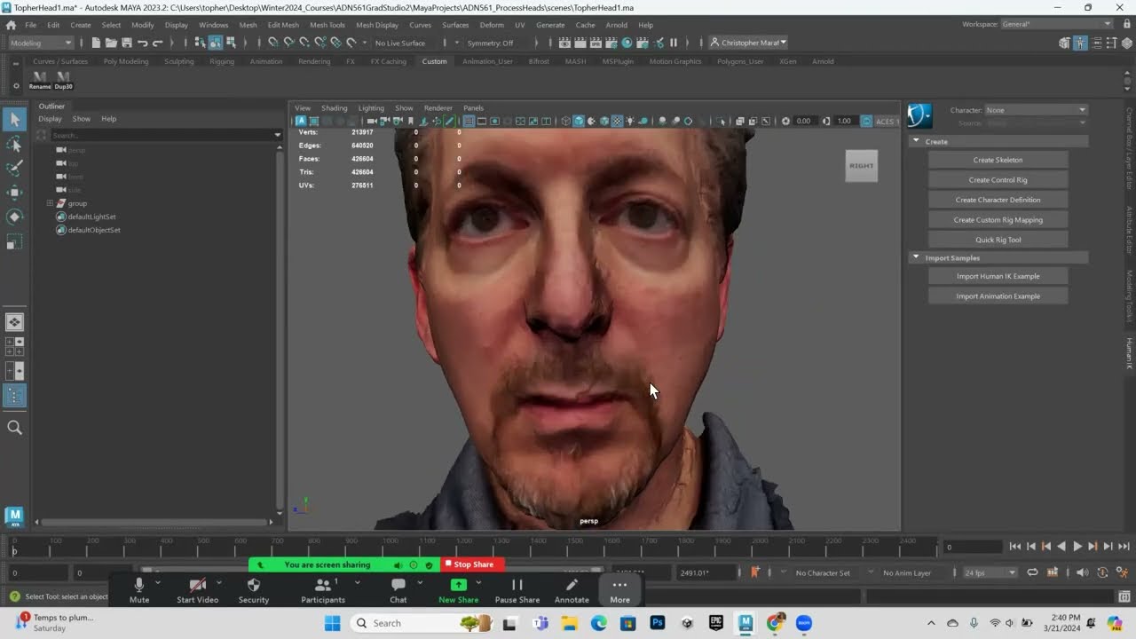 MADTech Demo: Reality Capture Scan to Metahuman Digital Double, Part 2