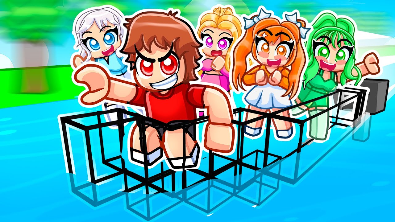 Driving an INVISIBLE Boat in Roblox Build a Boat With MY CRAZY FAN GIRLS