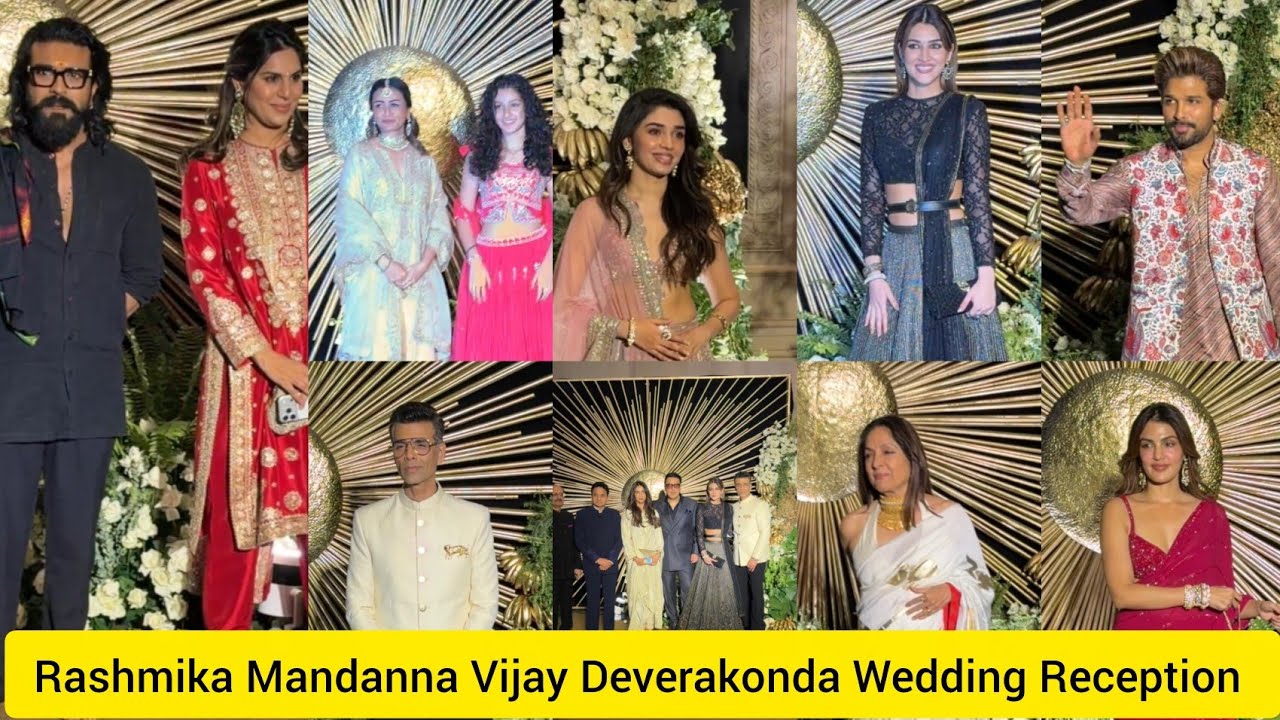 Rashmika Mandanna Vijay Deverakonda Wedding Reception Rhea Kriti  Allu Arjun Krithi Shetty Naga Ram