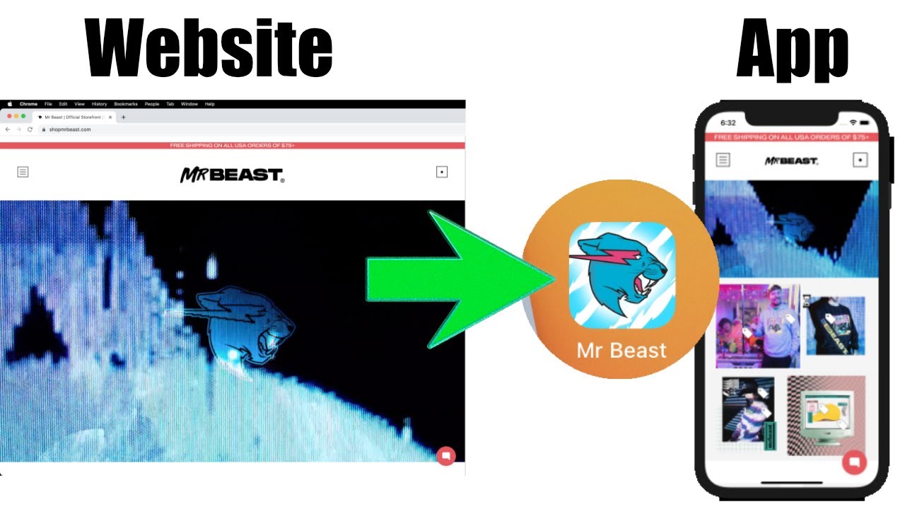 App Developer Turns Mr Beast Website into App
