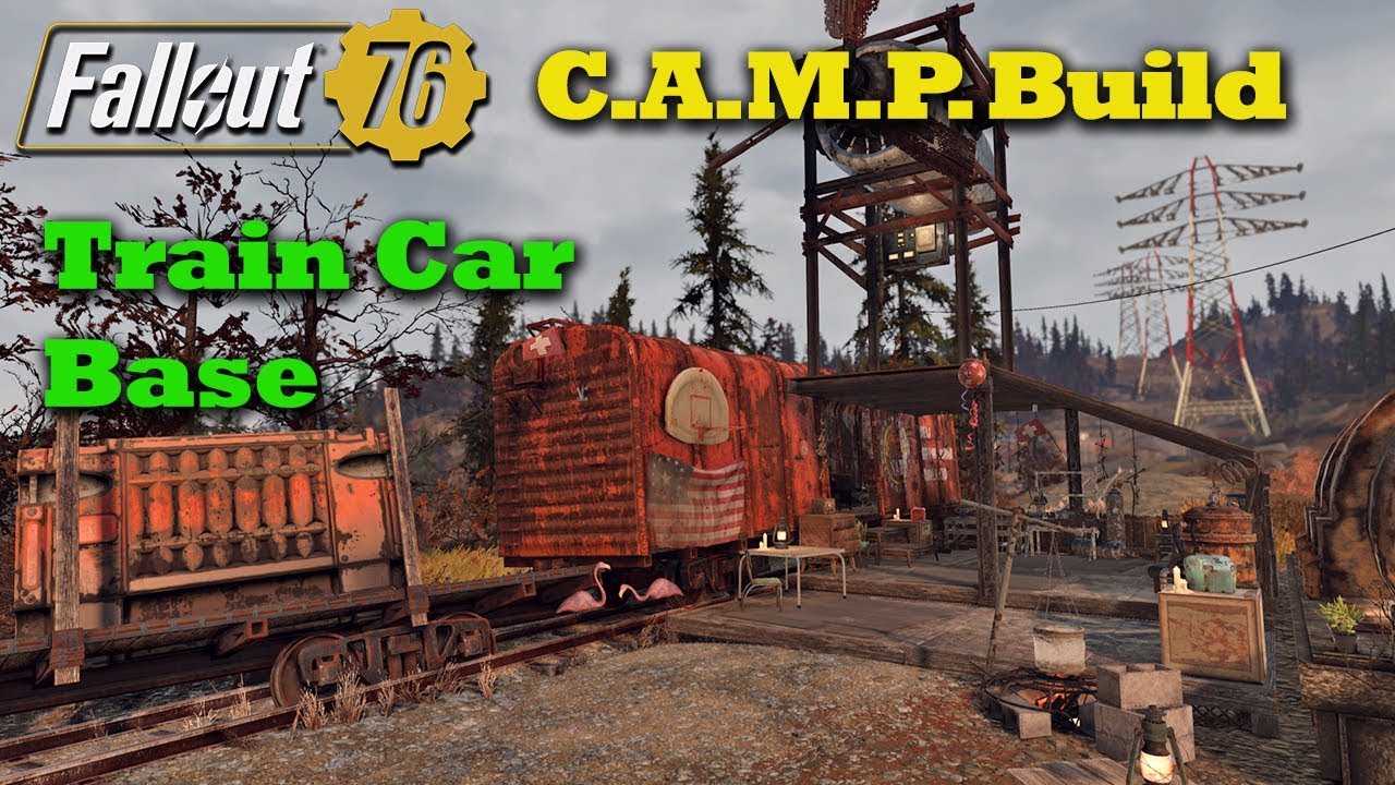 Fallout 76 C.A.M.P. Build: Train Boxcar Base