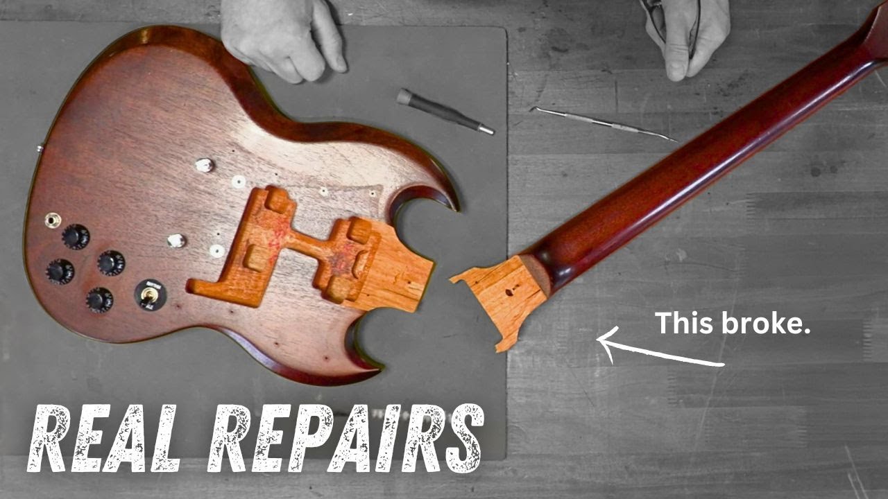 Watch me fix a broken guitar neck | REAL REPAIRS