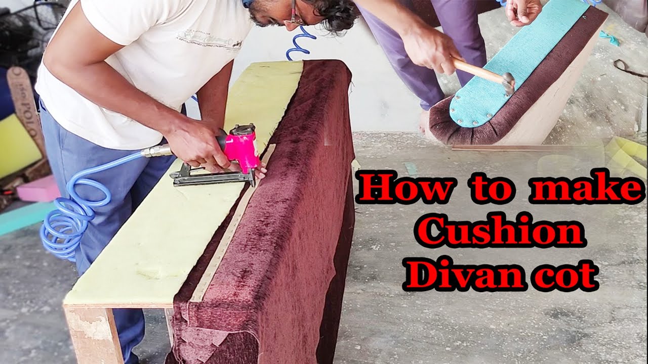 how to make cushion divan cot//Simple pross diwan cot//new model diwan cot//best diwan set make //