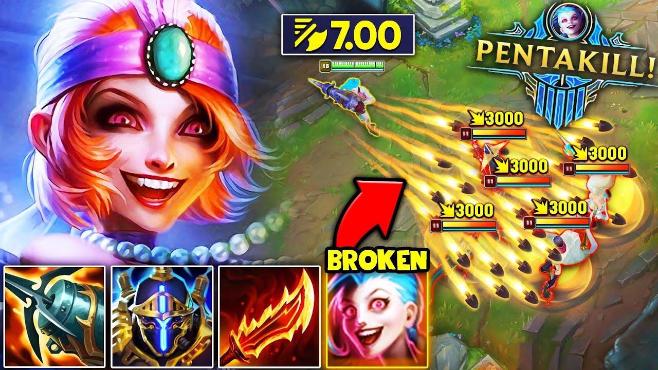 WHAT HAPPENS WHEN JINX HITS 7.00 ATTACK SPEED?? (HINT: A VERY FAST PENTAKILL)