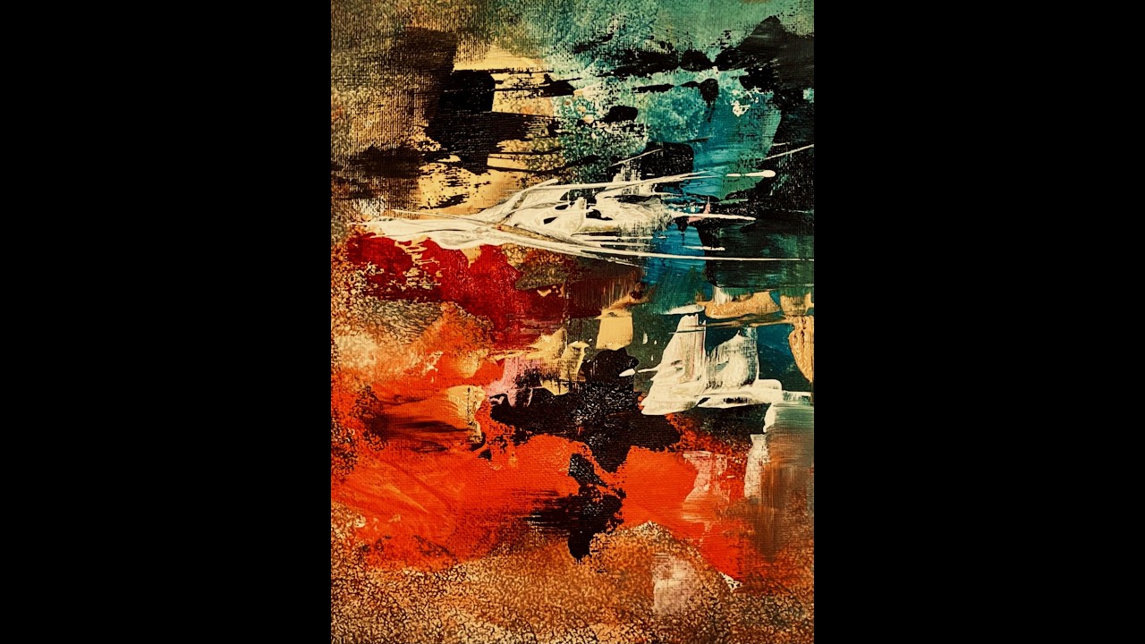 Abstract Acrylic Painting Demonstration /Palette Knife Technique /Step by Step 