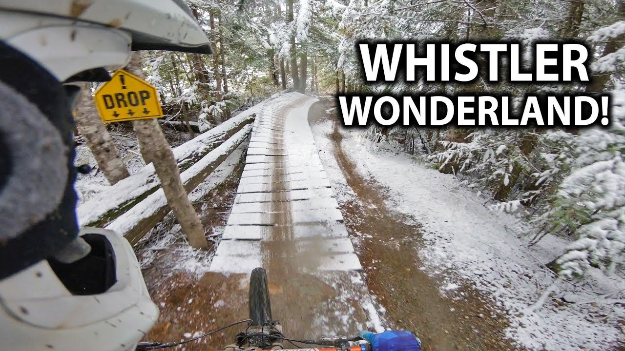 IT'S A SNOW DAY AT WHISTLER!  Super Fun Snow Sesh - Whistler Bike Park | Jordan Boostmaster