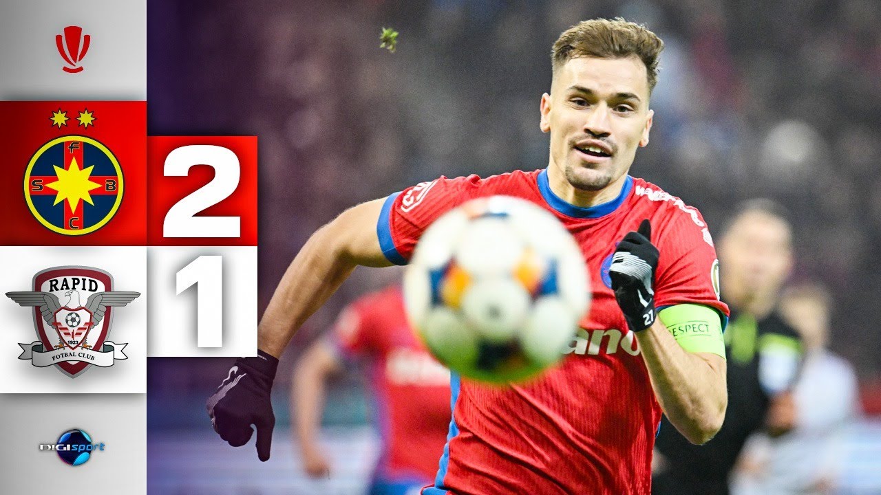 REZUMAT FCSB - Rapid 2-1. Campioana s-a impus &icirc;n derby, după un meci cu două penalty-uri acordate