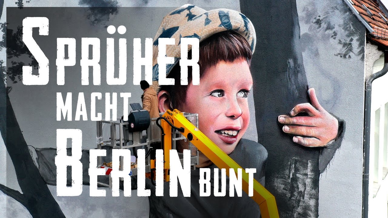 Sprüher macht Berlin bunt, Demut besprüht Fassaden in Pankow, Sprüher erlaubt unglaubliches