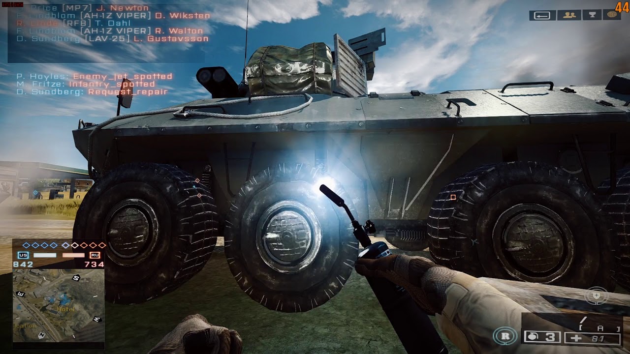 Battlefield 2 personnal mod: BF4 SA-18 IGLA , AC-130 showcase.
