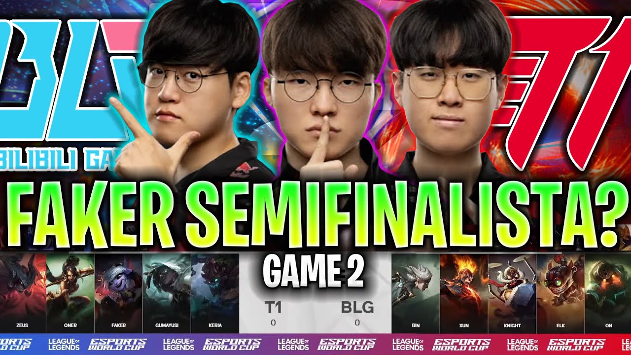 FAKER QUIERE IR A LA SEMIFINAL CON T1! - T1 vs BLG Game 2 EWC 2024 en Español
