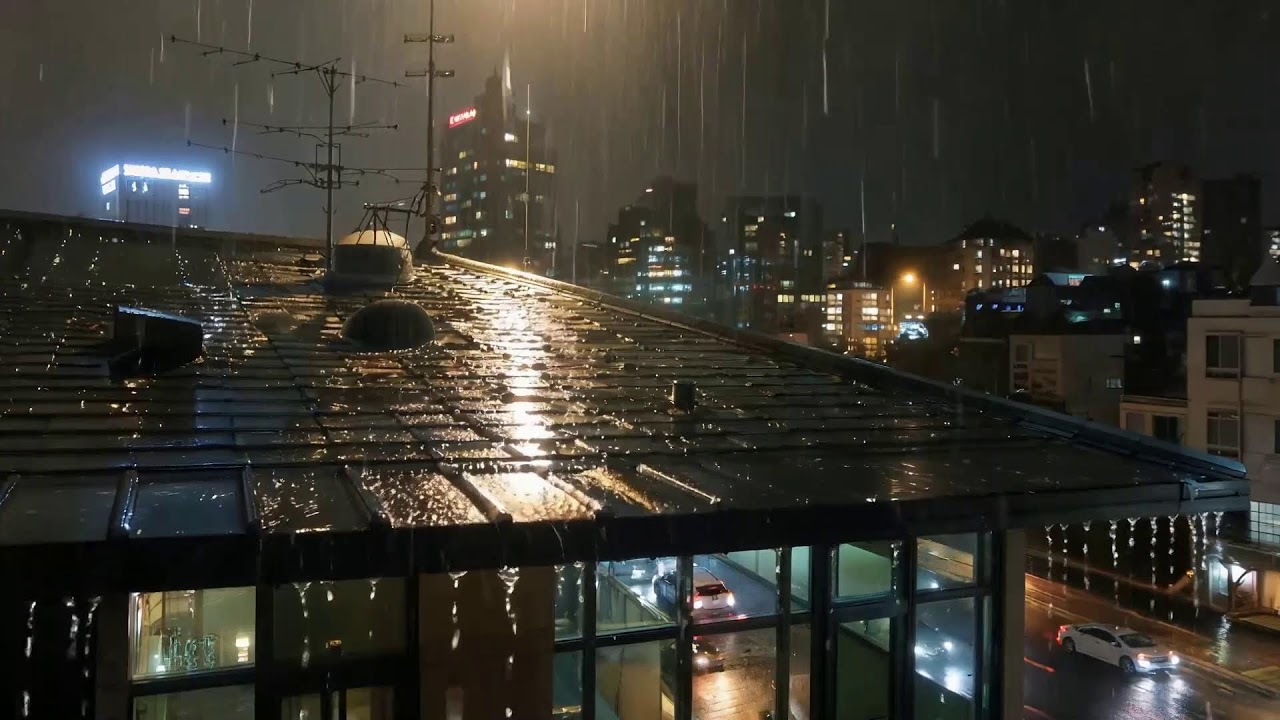 Peaceful Night Rain & Gentle Thunder | Fall Asleep Instantly with Realistic Roof Sounds