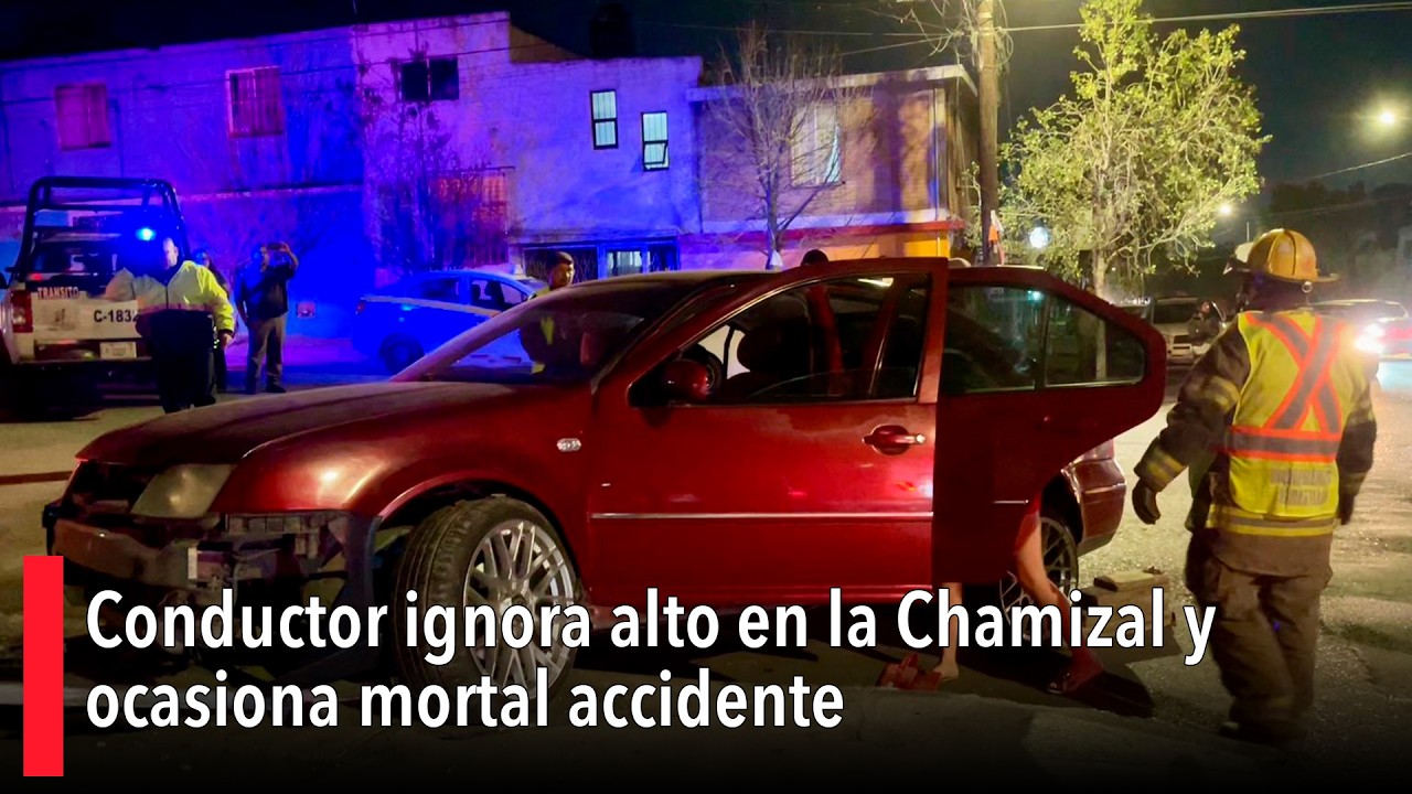 Conductor ignora alto en la Chamizal y ocasiona mortal accidente; don Otón no soportó fuerte golpe