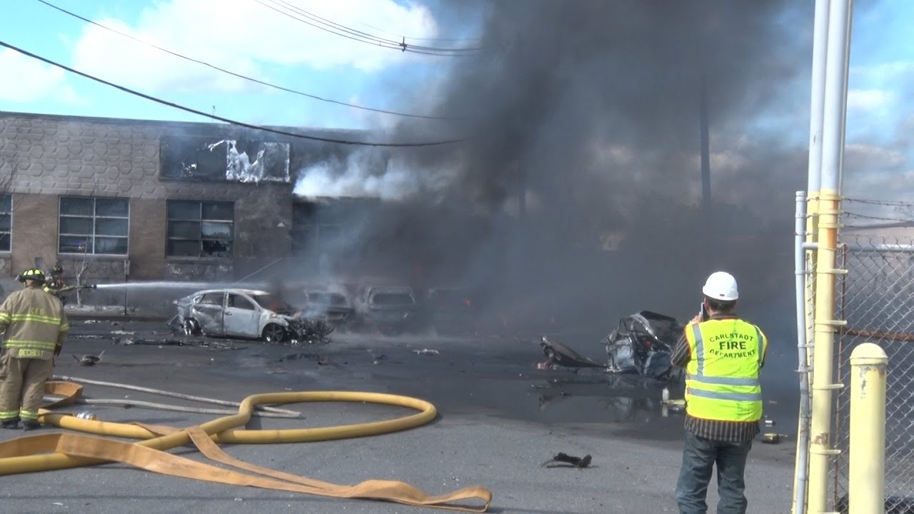 Carlstadt,NJ Fire Department Multiple Alarm Fatal Plane Crash/Fire  5/15/17