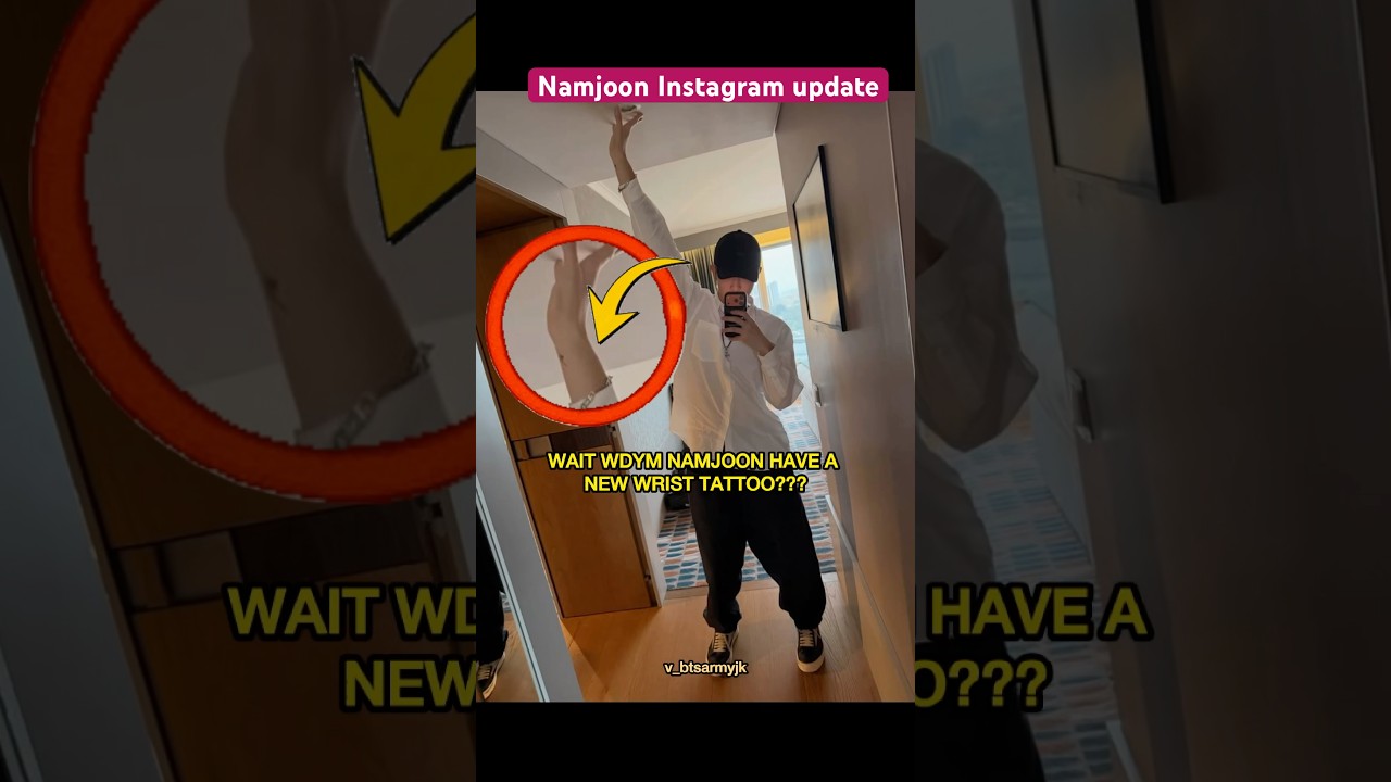 OMG NAMJOON NEW TATTO #brs #rm #namjoon #shorts #youtubeshorts
