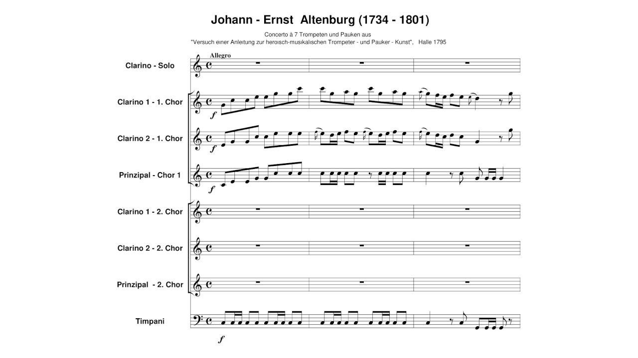 Johann Ernst Altenberg - Concerto á 7 Trompeten und Pauken