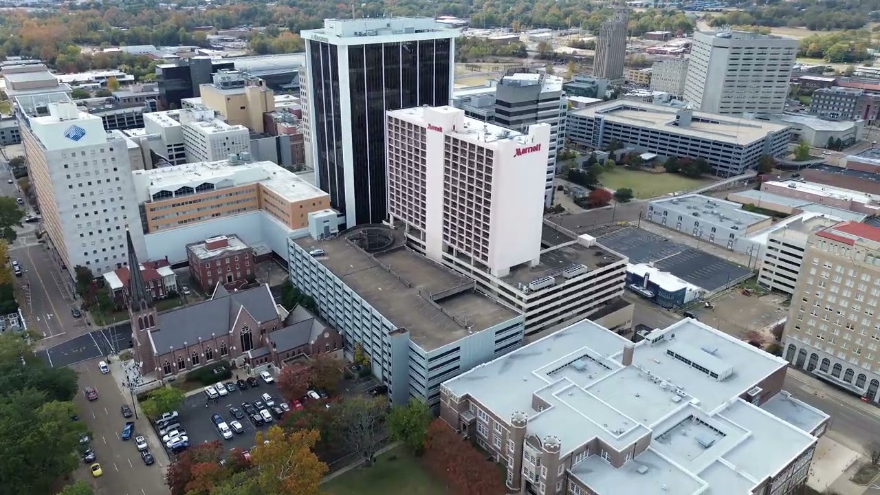 Drone downtown Jackson 11 16 2025