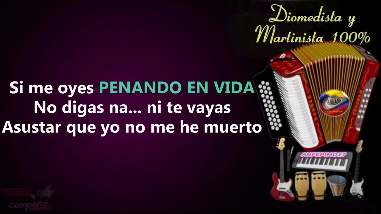 Penando En Vida - (letra) - DIOMEDES DIAZ / Álbum - Para Mi Fanaticada / Año - 1980