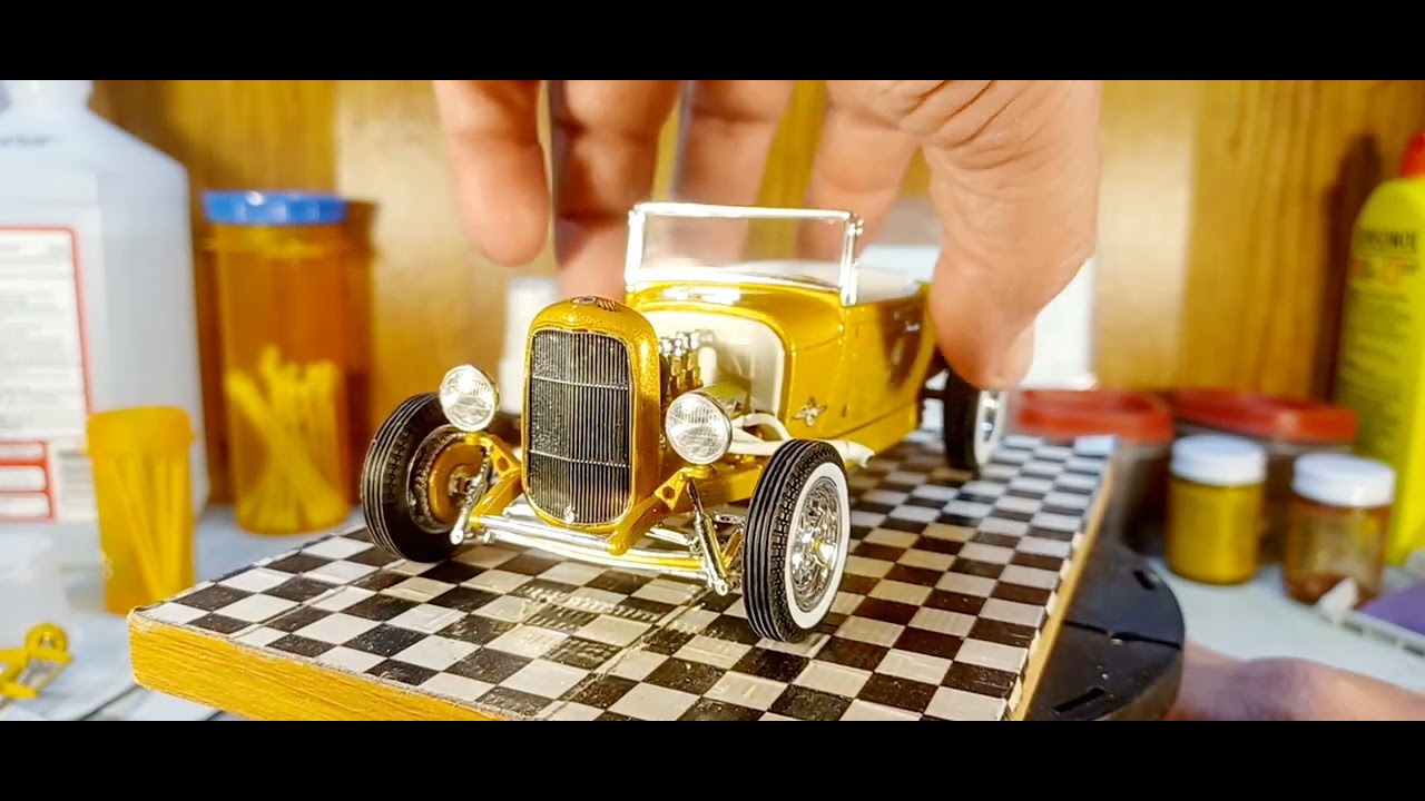 Here's the final on my 29 A model roadster from Revell. I FINALLY finished a model. WOO HOO!!!!