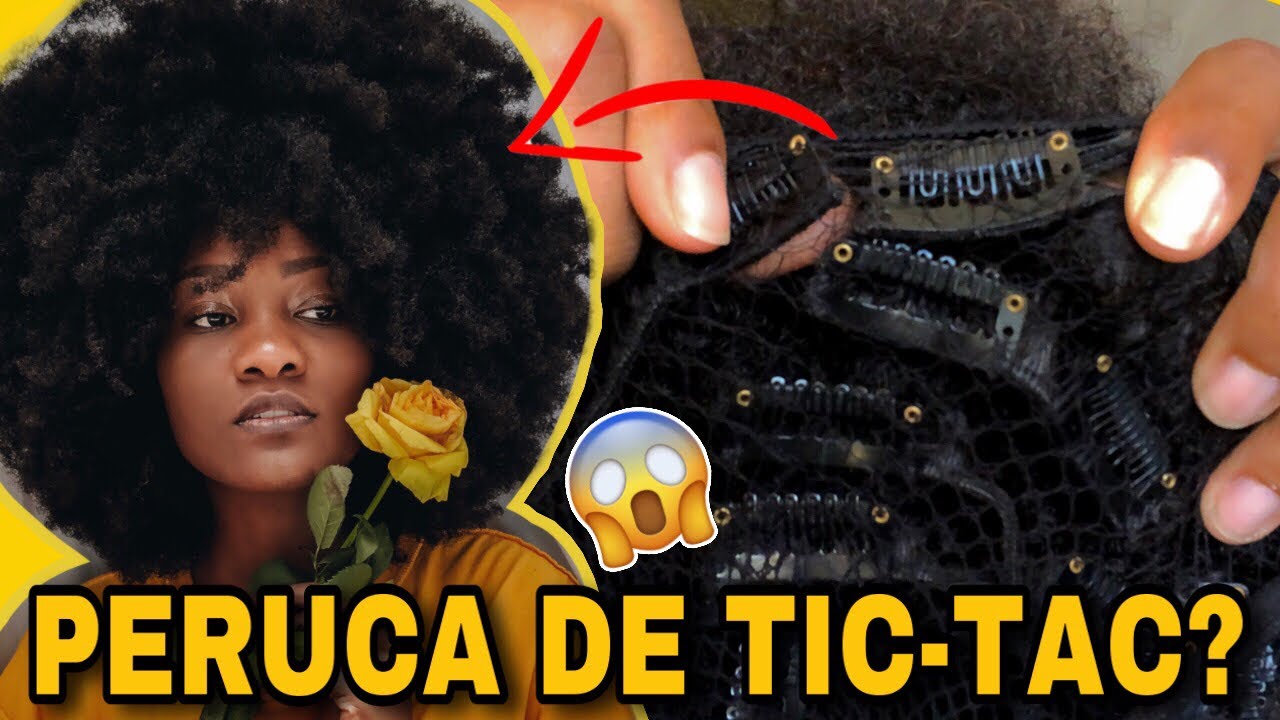 COMO FAZER PERUCA CRESPA DE TIC TAC | CABELO NATURAL