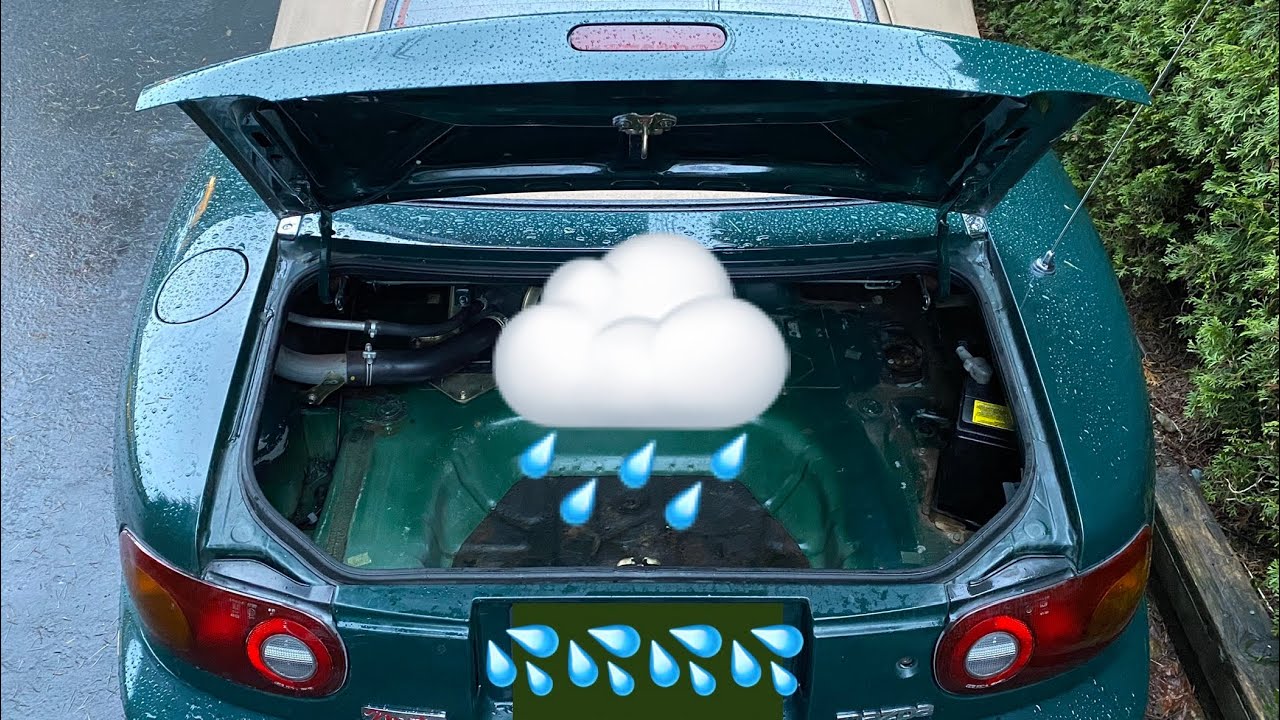 Вода 💦 в ​​багажнике Miata! Куда она попадает?