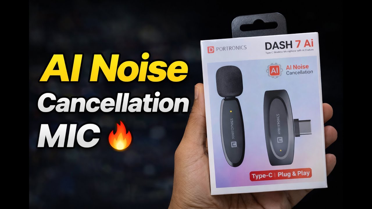 Portronics DASH 7 AI Wireless Microphone Review 🔥 | Best Type-C Mic for YouTube & Reels?