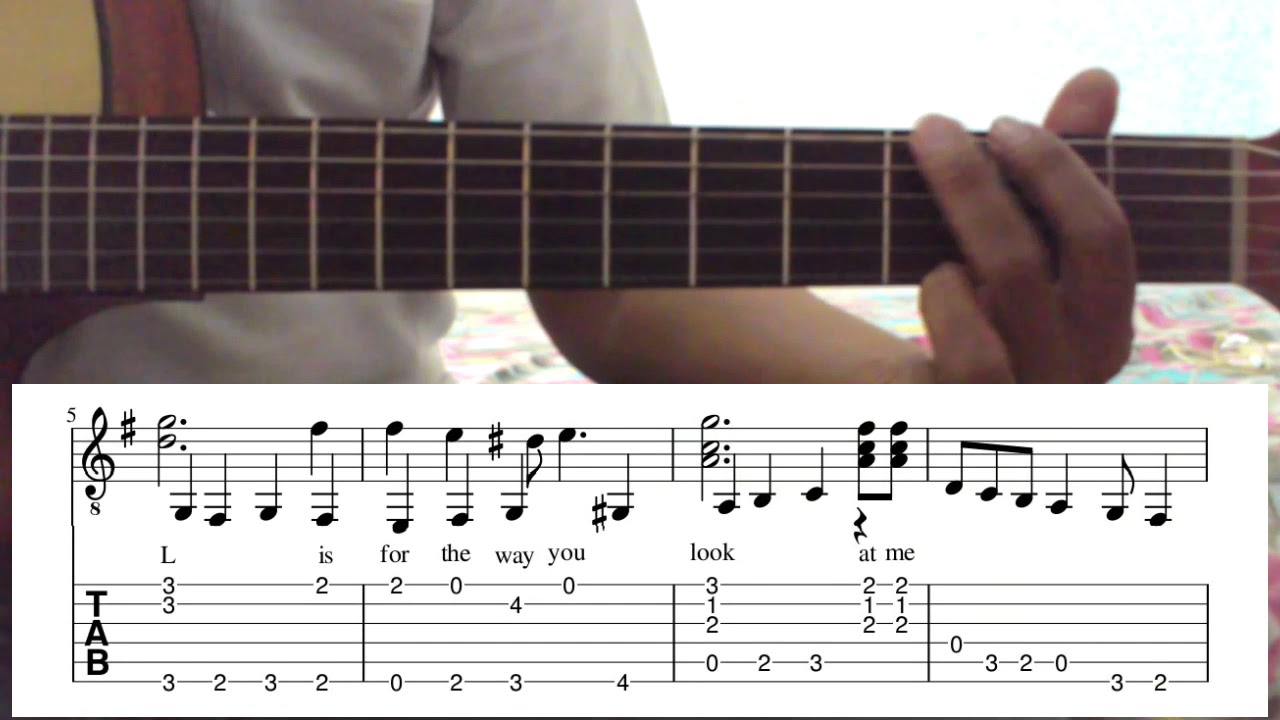 L.O.V.E - Nat King Cole ( Fingerstyle With Text and Tab )