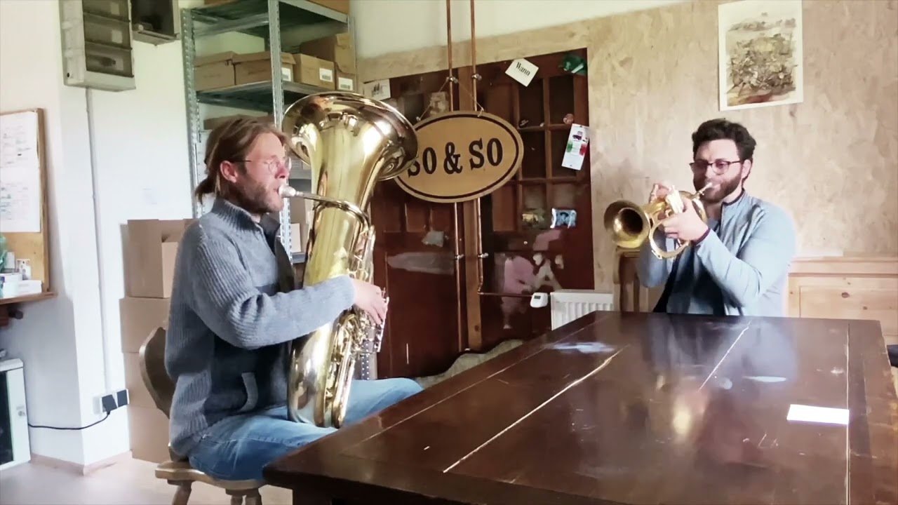 Stefan Huber und Sebastian Höglauer spielen New Blood von Youngblood Brassband - Miraphone Tuba