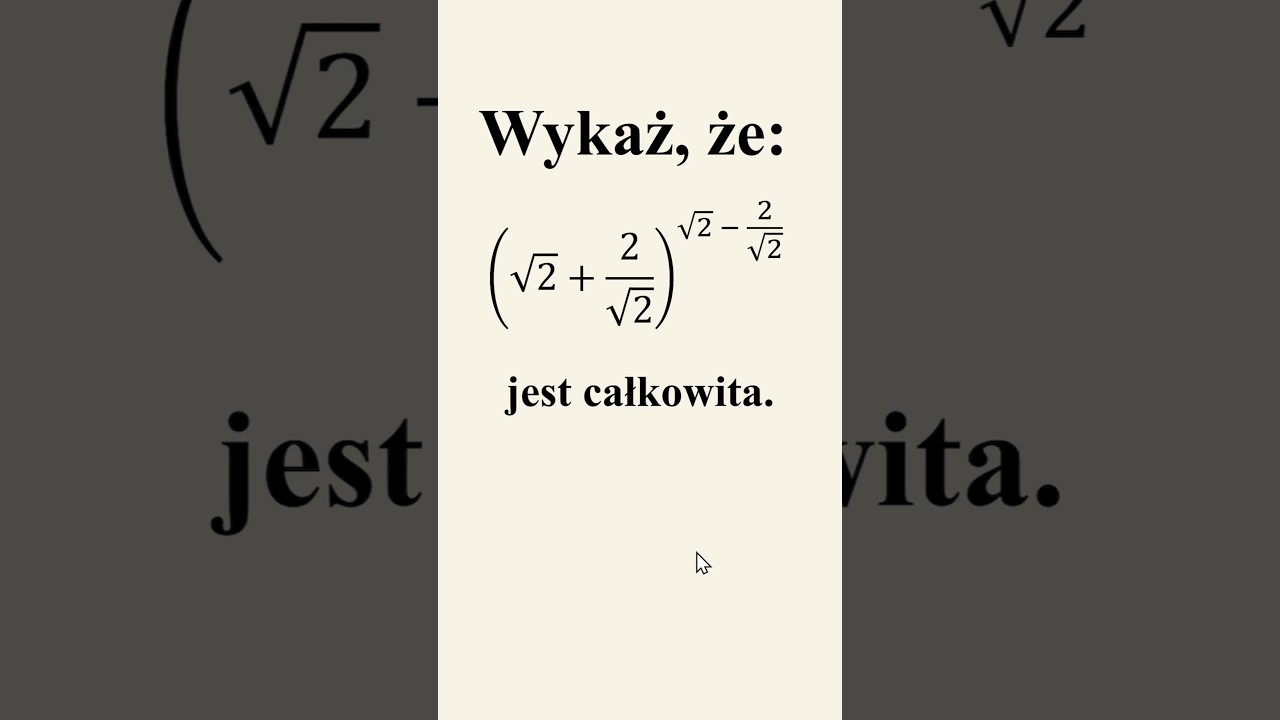 Łatwy dow&oacute;d brzydkiej liczby (2 pkt)