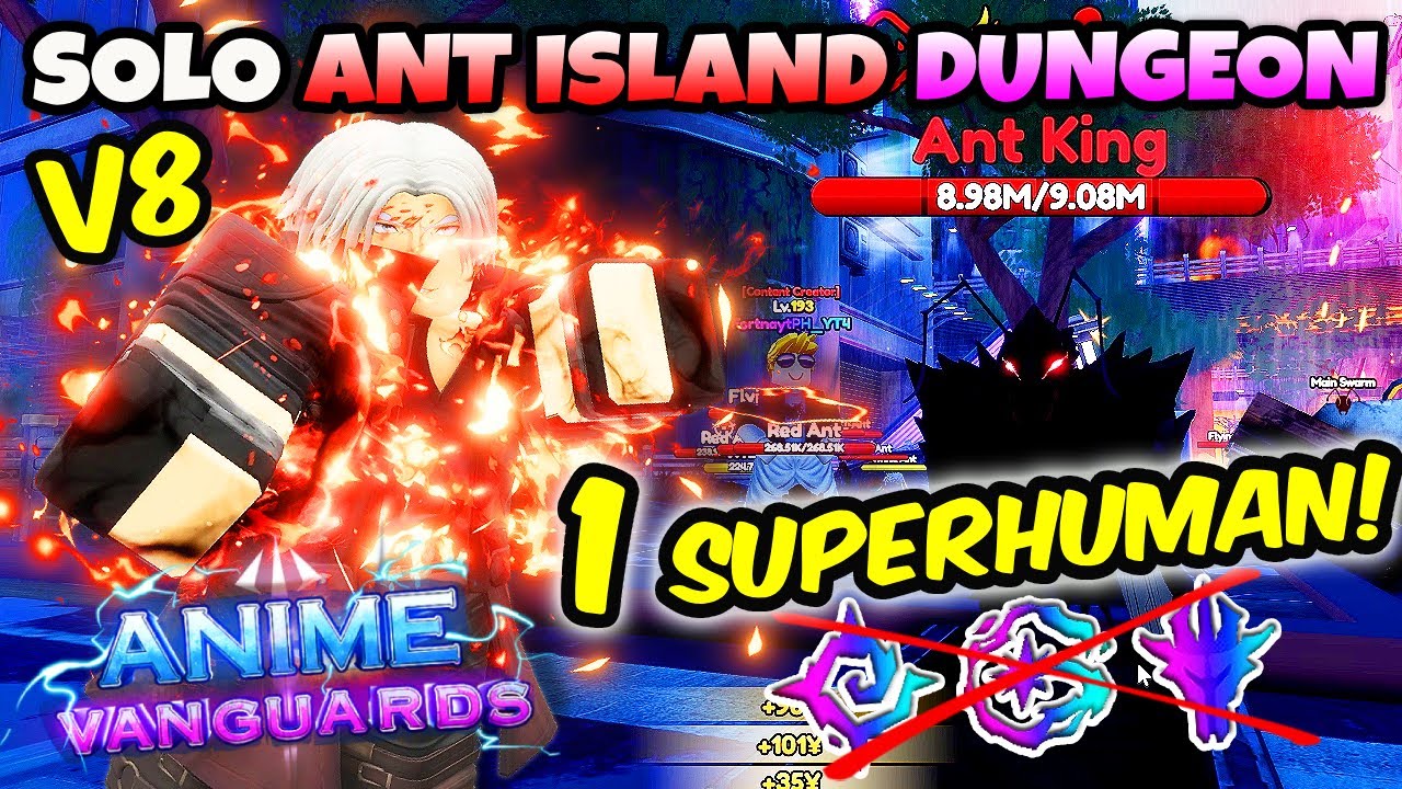 Game-Breaking DPS DANTE (Dawntay Jackpot) Easily DESTROY Ant Island Dungeon Raid in Anime Vanguards