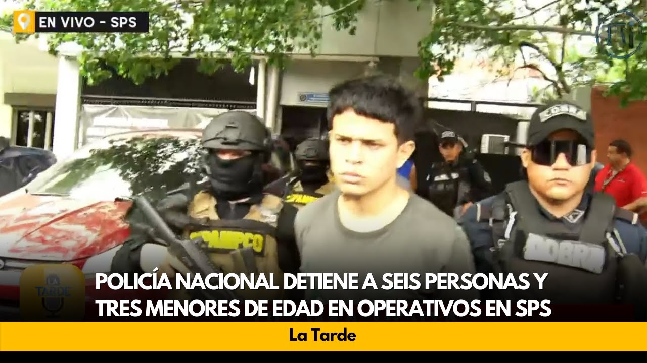 Policía Nacional detiene a seis personas y tres menores de edad en operativos en SPS