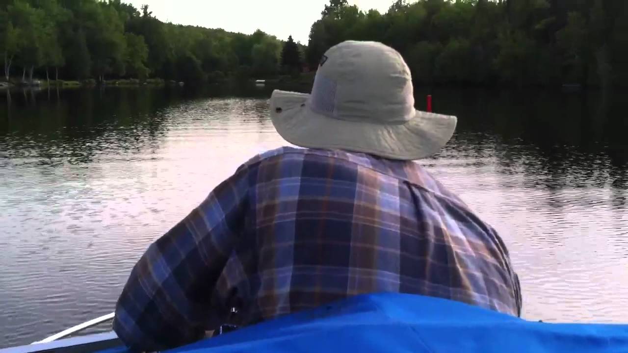 Lincoln maine on Upper Narrows Pond heading towards the public boat launch