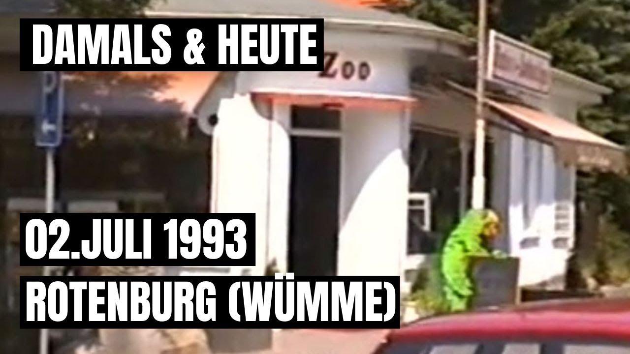 Rotenburg (Wümme) Fußgängerzone, Goethestrasse und Bergstrasse 1993 (DAMALS & HEUTE)