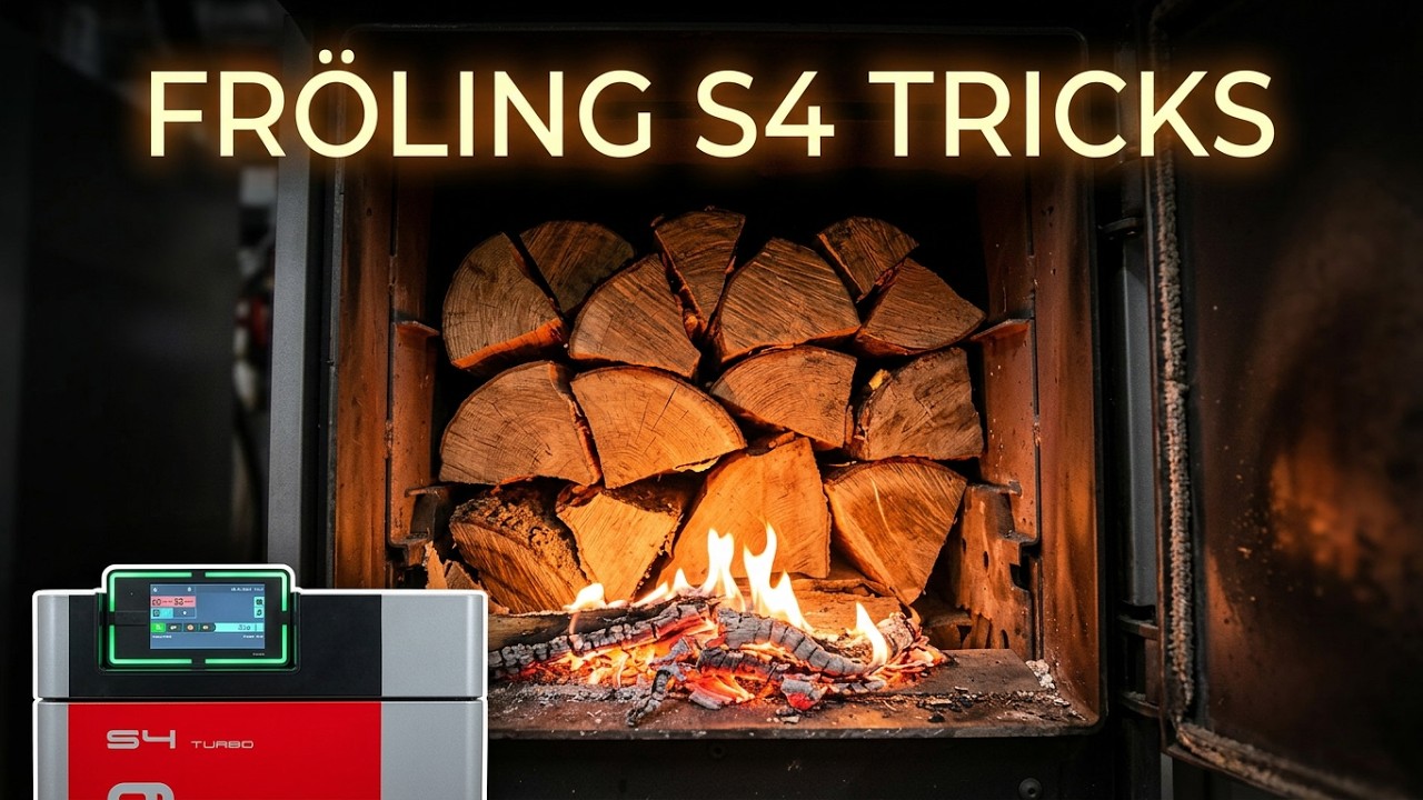 Holzvergaserheizung anfeuern Fröling S4 turbo 60 aufheizen Holzvergaser