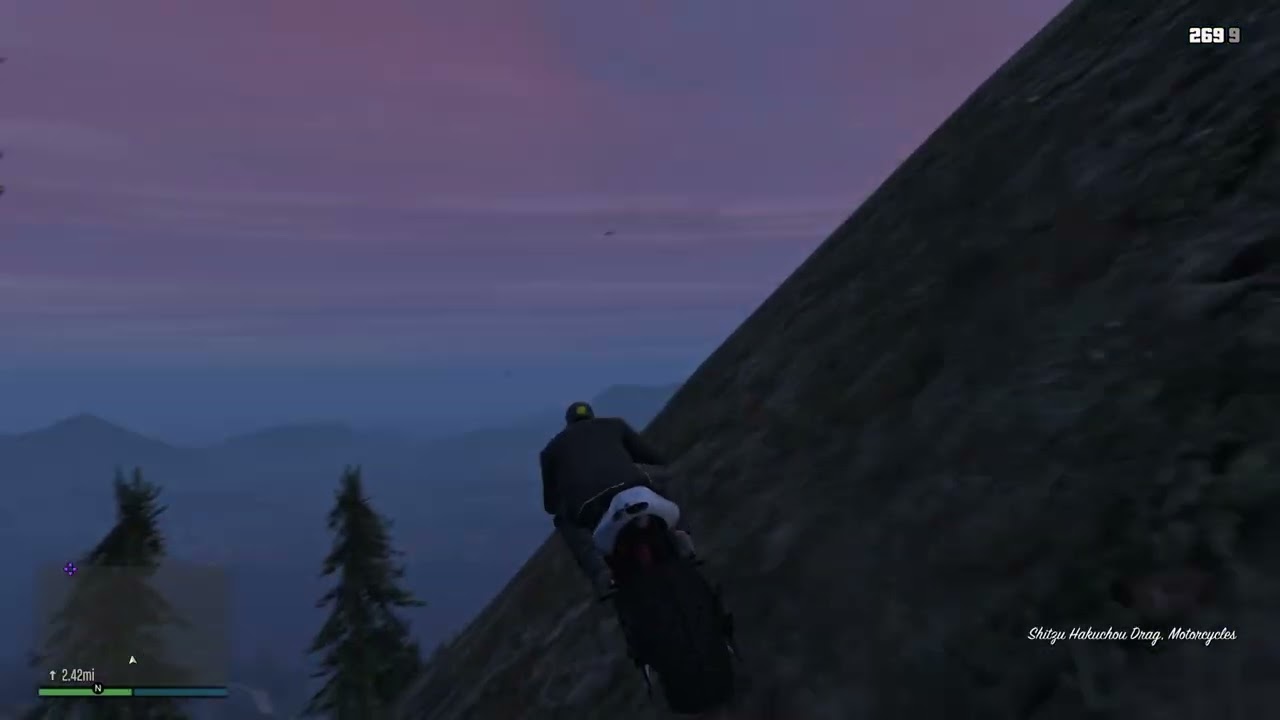 Going down mount chilliad +skydiving gta5
